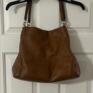 Coach Madison Phoebe Brown Leather Shoulder Bag